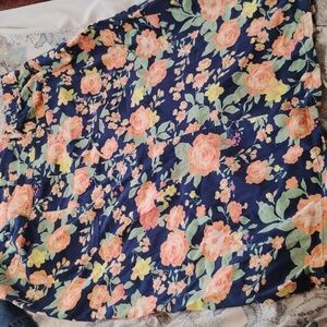 Floral Navy Skirt